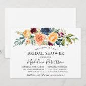 Waterverf gemengd Vrijgezellenfeest Floral Greener Kaart (Voorkant / Achterkant)