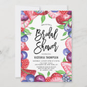 Waterverf gemengd Vrijgezellenfeest zomerbessen Kaart (Voorkant)