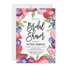 Waterverf gemengd Vrijgezellenfeest zomerbessen