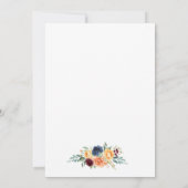 Waterverf gemengde bloemen bruidsluifel foto save the date (Achterkant)