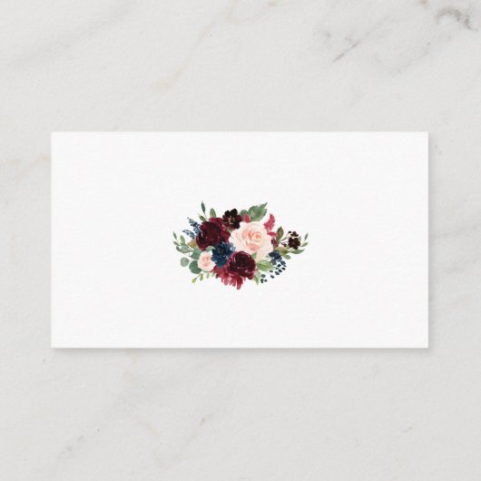 Waterverf Gemengde Bloemen Bruiloft Drink Ticket K Informatiekaartje (Achterkant)