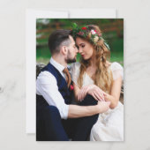 Waterverf Gemengde Bloemen Foto Terug Goud Lijst Save The Date (Achterkant)