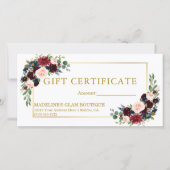 Waterverf Gemengde Bloemen Gouden Certeficaat (Voorkant)