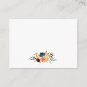 Waterverf gemengde Floral bruiloft QR RSVP Informatiekaartje (Achterkant)