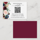 Waterverf gemengde Floral bruiloft QR-website Informatiekaartje (Voorkant / Achterkant)