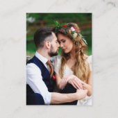 Waterverf gemengde Floral foto bruiloft QR RSVP Informatiekaartje (Achterkant)