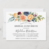 Waterverf Gemengde Floral Greenery Bridal Luncheon Kaart (Voorkant)