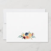 Waterverf Gemengde Floral Greenery Bridal Luncheon Kaart (Achterkant)