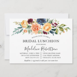 Waterverf Gemengde Floral Greenery Bridal Luncheon Kaart