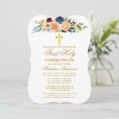 Waterverf Gemengde Floral Greenery Eerste Gemeensc Kaart (Staand voorkant)