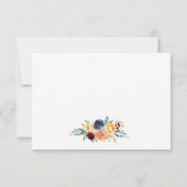 Waterverf gemengde Floral Greenery Wedding RSVP Kaartje (Achterkant)