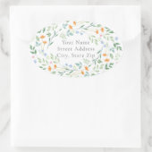 Waterverf Gemengde Floral Lijst labels (Tas)