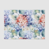 Waterverf Gemengde Kleur Hydrangea Flowers Tissuepapier (Voorkant)