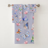 Waterverf gemengde kleurrijke buiken en bloemen bad handdoek (Insitu)