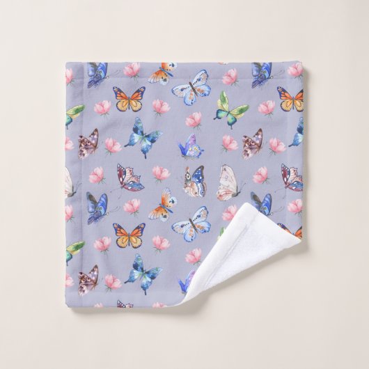 Waterverf gemengde kleurrijke buiken en bloemen bad handdoek (Wasdoekje)