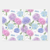Waterverf Gemengde tuin Hydrangea Flowers Inpakpapier Vel (Voorkant 2)