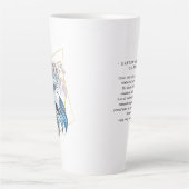 Waterverf Gemini Astrology Zodiac Sign | Monogram Latte Mok (Voorkant)