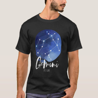 Waterverf Gemini sterrenbeeld Astrologisch teken T-shirt