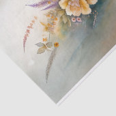 Waterverf gemouteerde gele bloemen tissuepapier (Detail)