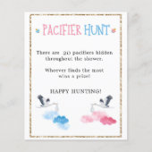 Waterverf Gender onthulling Pacifier Hunt Game (Voorkant)