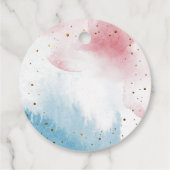Waterverf Gender Reveal Party Bedankt Bedankjes Labels (Achterkant)