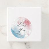 Waterverf Gender Reveal Party Bedankt Bedankjes Labels (In situ)