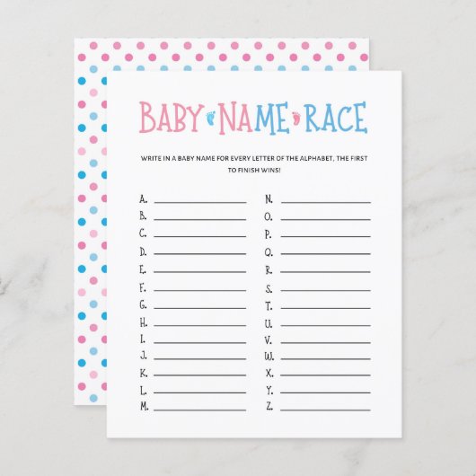 Waterverf Genderkwesties onthullen naam Baby Race  (Voorkant / Achterkant)