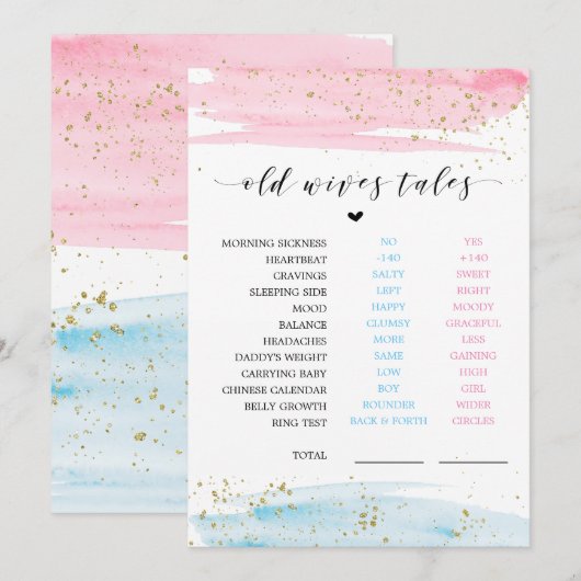 Waterverf Genderkwesties onthullen oude vrouwen sp (Voorkant / Achterkant)