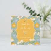 Waterverf genderneutraal Mama naar Bee baby shower Bedankkaart (Staand voorkant)