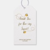 Waterverf genderneutraal Mama naar Bee baby shower Cadeaulabel (Achterkant)