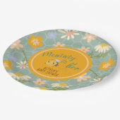 Waterverf genderneutraal Mama naar Bee baby shower Papieren Bordje (Gekanteld)