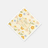 Waterverf genderneutraal Mama naar Bee baby shower Servet (Hoek)