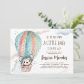 Waterverf Genderneutraal Teddy Bear Baby shower Kaart (Staand voorkant)