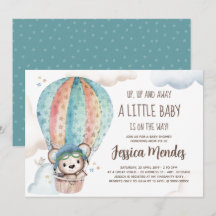 Waterverf Genderneutraal Teddy Bear Baby shower