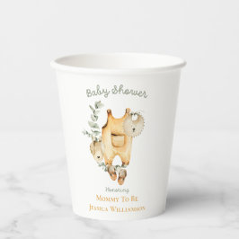 Waterverf Genderneutrale Boho Baby shower Papieren Bekers