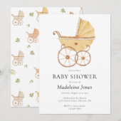 Waterverf Genderneutrale rol Baby shower Kaart (Voorkant / Achterkant)