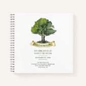 Waterverf genealogie boom familie reünie gast notitieboek (Voorkant)
