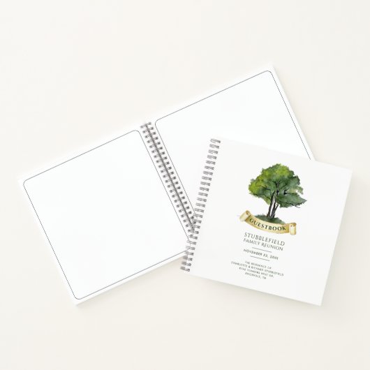 Waterverf genealogie boom familie reünie gast notitieboek (Binnen)
