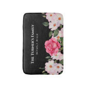 Waterverf Gentle Pink White Roses Illustration Badmat (Voorkant Verticaal)