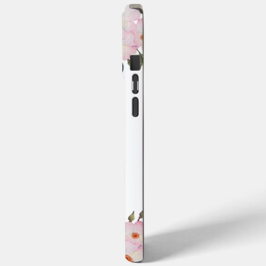 Waterverf Gentle Pink White Roses Illustration Case-Mate iPhone Case (Achterkant / Links)