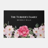 Waterverf Gentle Pink White Roses Illustration Deurmat (Voorkant)