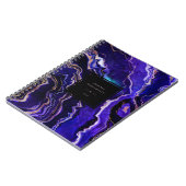 Waterverf Geode Deep Blue Paars Roos Gold Agate Notitieboek (Linkerzijde)