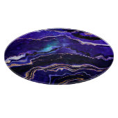 Waterverf Geode Deep Blue Paars Roos Gold Agate Snijplank (Hoek)