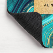 Waterverf Geode Green Agate Malachite Muismat (Hoek)