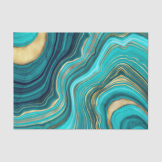 Waterverf Geode Green Agate Malachite Tissuepapier