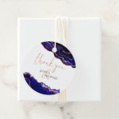 Waterverf Geode Modern Calligrafie Wedding Bedankjes Labels (In situ)