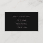 Waterverf Geode Modern Geometric Paars Black Visitekaartje (Achterkant)