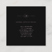 Waterverf Geode Modern Professional Paars Agate Vierkante Visitekaartje (Achterkant)