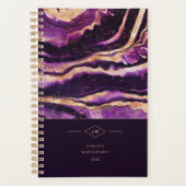Waterverf Geode Paars Roze Gold Abstract Agate Planner (Voorkant)