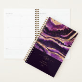 Waterverf Geode Paars Roze Gold Abstract Agate Planner (Display)